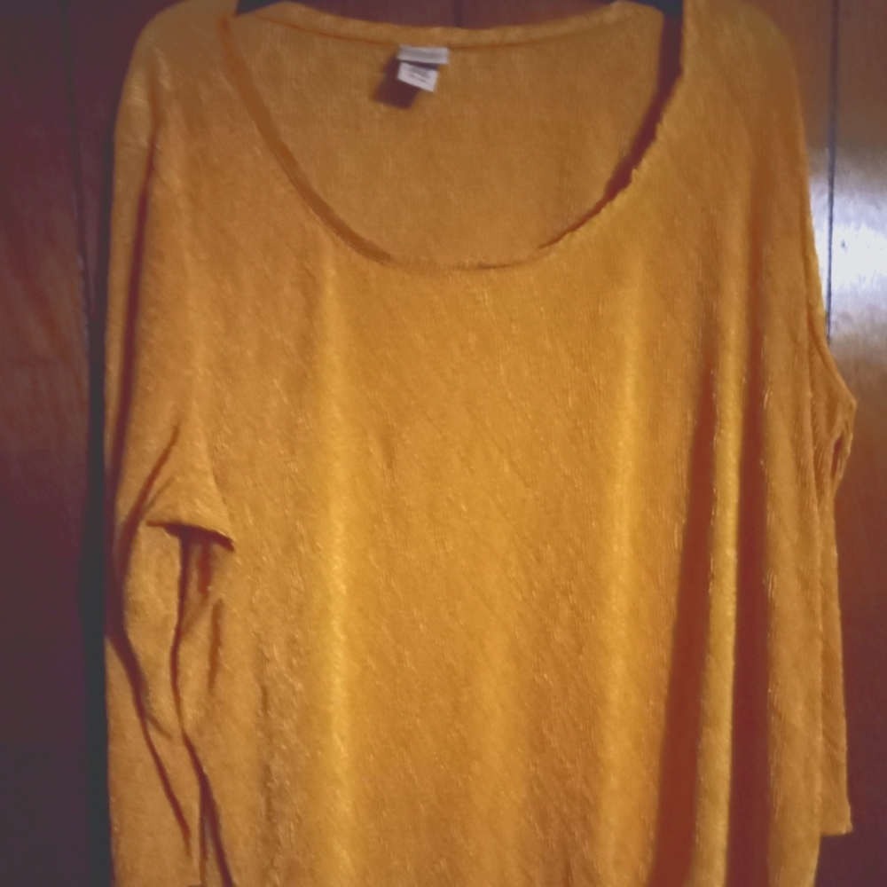 COVINGTON WOMAN'S SIZE 20/22W MUSTARD YELLOW TUNIC